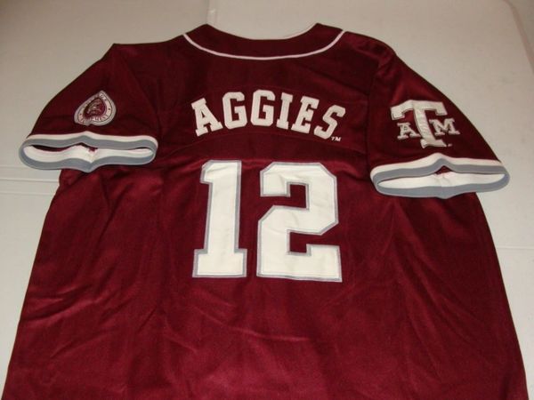 TEXAS A&M Aggies NCAA Baseball Maroon Throwback Team Jersey