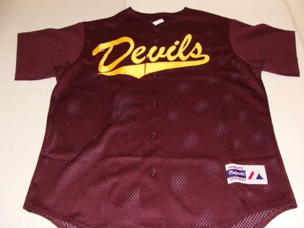 ARIZONA STATE Sun Devils NCAA Baseball Red Throwback Team Jersey