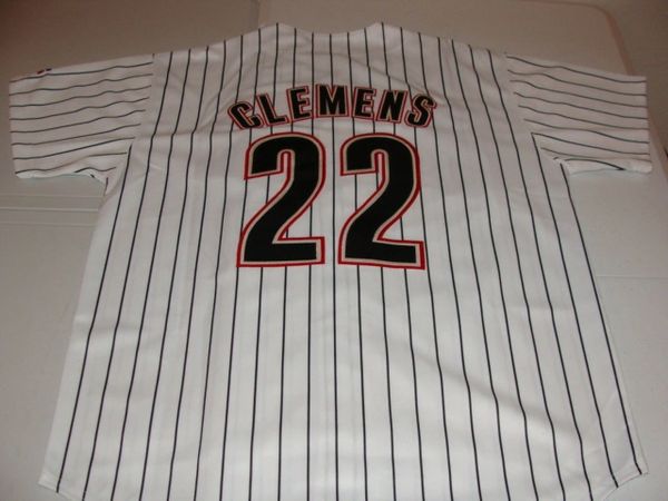 #22 ROGER CLEMENS Houston Astros MLB Pitcher White PS Throwback Jersey