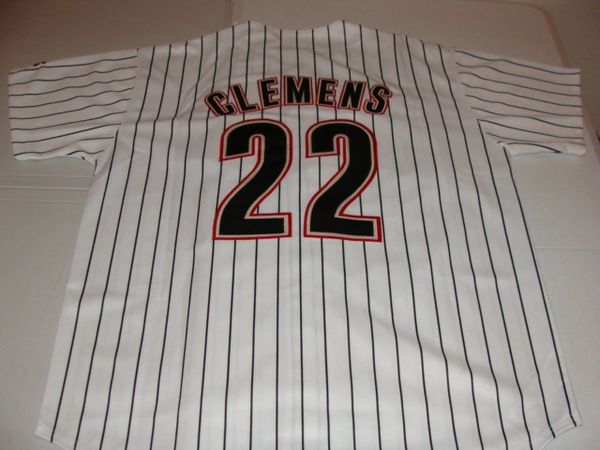 22 ROGER CLEMENS Houston Astros MLB Pitcher White/Red Throwback Team Jersey