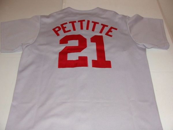 21 ANDY PETTITTE Houston Astros MLB Pitcher Grey Throwback Jersey