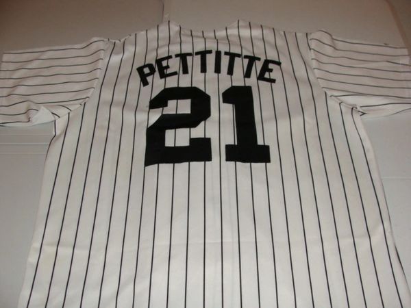 #21 ANDY PETTITTE Houston Astros MLB Pitcher White PS Throwback Jersey