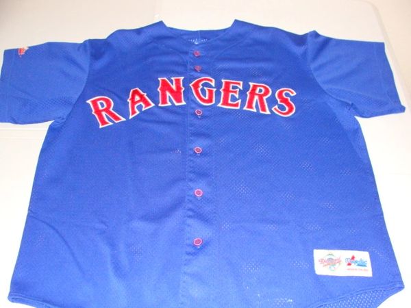 TEXAS Rangers MLB Baseball Blue Throwback Jersey