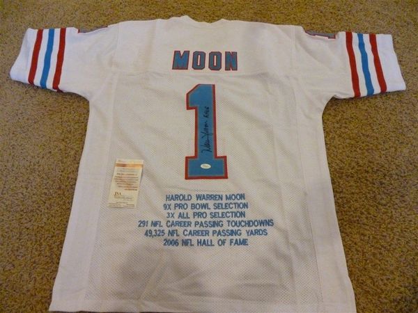 Earl Campbell Signed Oilers Career Highlight Stat Jersey