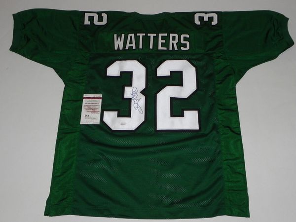 32 RICKY WATTERS Philadelphia Eagles NFL RB Green Throwback Jersey