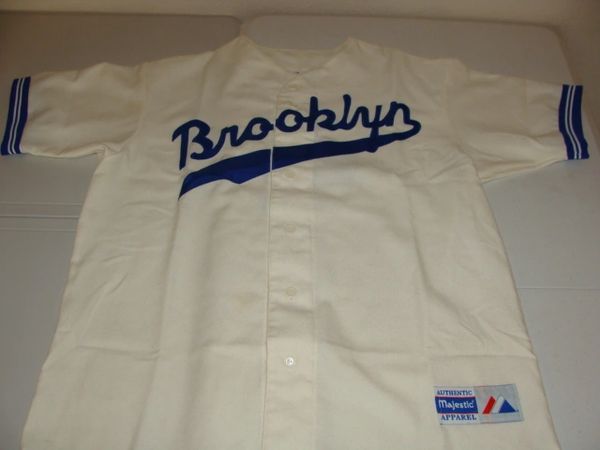 #4 DUKE SNIDER Brooklyn Dodgers MLB OF Cream Throwback Jersey