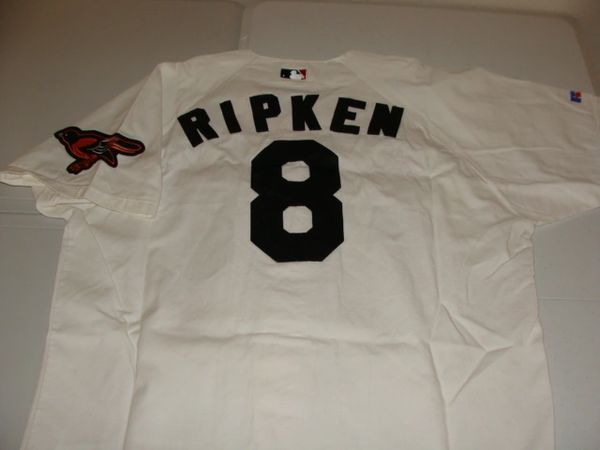 8 CAL RIPKEN Jr. Baltimore Orioles MLB SS/3B Black/Orange Throwback Team  Jersey