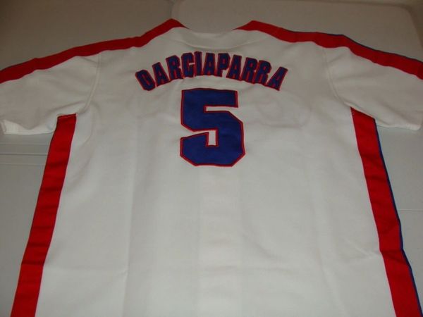 5 NOMAR GARCIAPARRA Chicago Cubs MLB Shortstop White Throwback Team Jersey