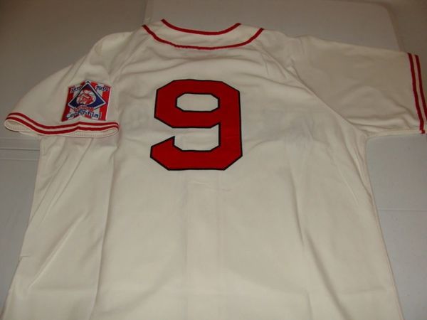 9 TED WILLIAMS Boston Red Sox MLB OF Cream Centennial Throwback Jersey