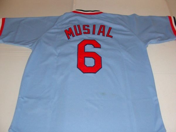 Authentic Men's Stan Musial Light Blue Alternate Jersey - #6