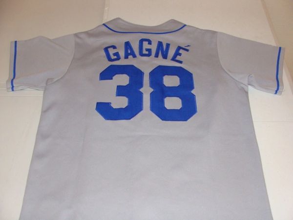 38 ERIC GAGNE Los Angeles Dodgers MLB Pitcher Grey Throwback