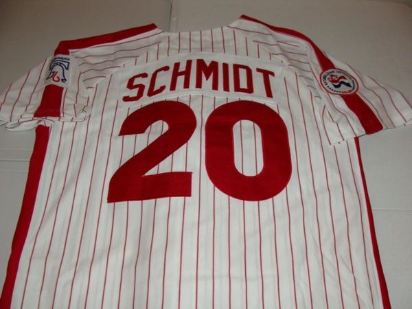  Mike Schmidt Autographed Phillies White Mitchell
