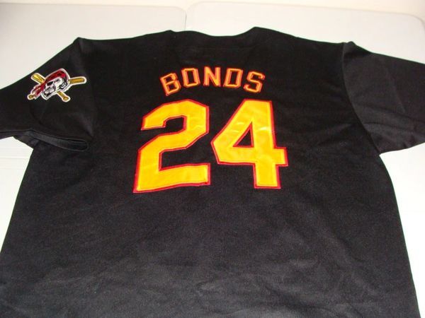 AVAILABLE MenS Pittsburgh Pirates 24 Barry Bonds Baseball Jersey 57