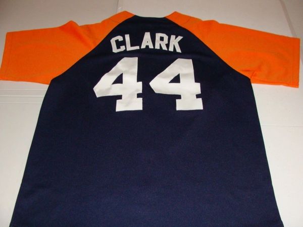 44 TONY CLARK Detroit Tigers MLB 1B Blue/Orange Throwback Team Jersey