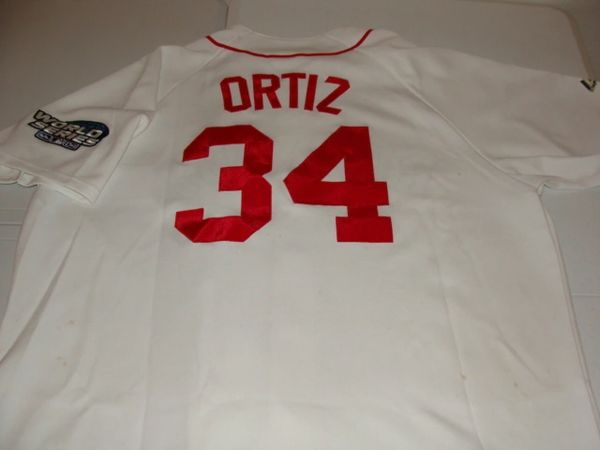 34 DAVID ORTIZ Boston Red Sox MLB 1B/DH White 2004 WS Throwback