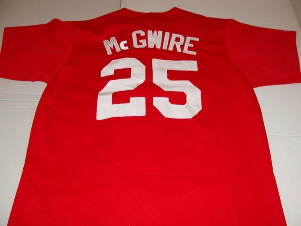 Throwback Mark McGwire St. Louis Cardinals #25 Large Baseball Jersey