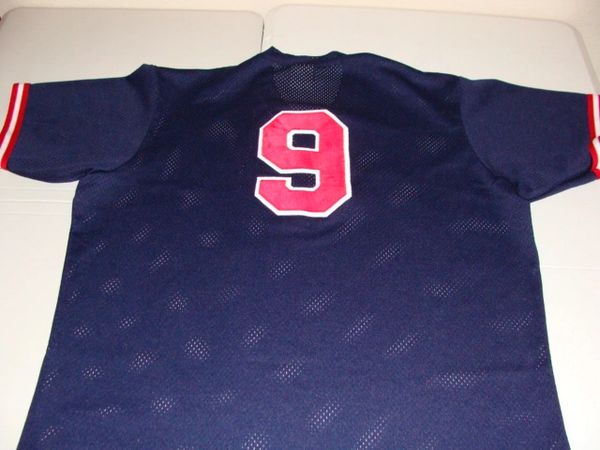 9 CLEVELAND Indians MLB Baseball Blue Throwback Jersey