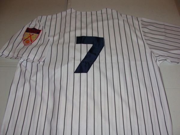 7 MICKEY MANTLE New York Yankees MLB OF White PS Throwback ERROR Jersey