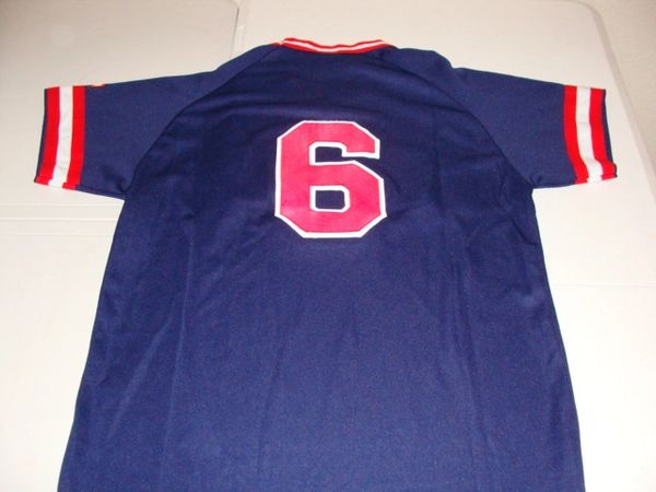 6 JOHNNY PESKY Boston Red Sox MLB SS/3B Blue Throwback Jersey