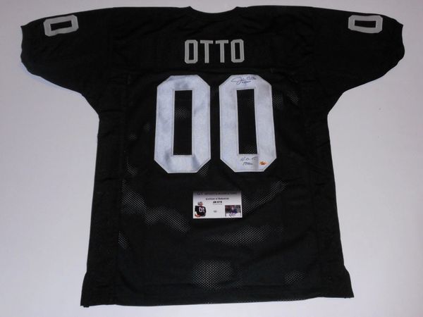 #00 JIM OTTO Oakland Raiders AFL/NFL Center Black Throwback Jersey AUTOGRAPHED