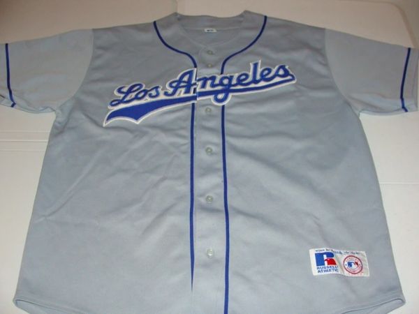 LOS ANGELES Dodgers MLB Baseball Grey Throwback Team Jersey | Lone Star ...