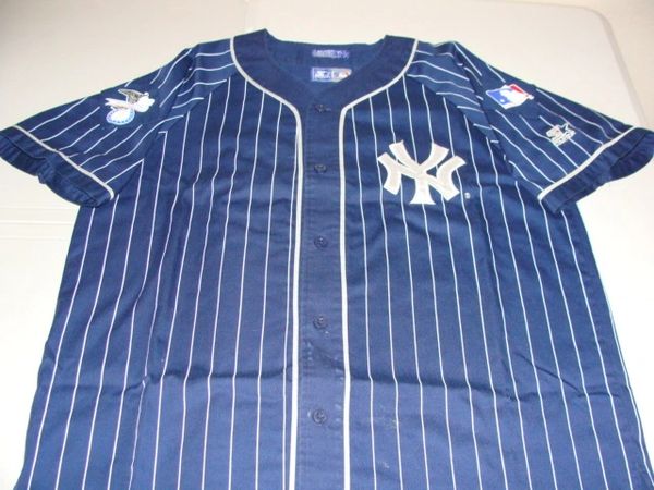 NEW YORK Yankees MLB Baseball Blue PS Throwback Team Jersey