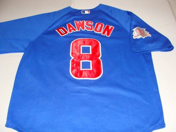 #8 ANDRE DAWSON Chicago Cubs MLB OF Blue Throwback Jersey