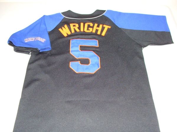 Mets Black in Black David Wright black throwback jersey package