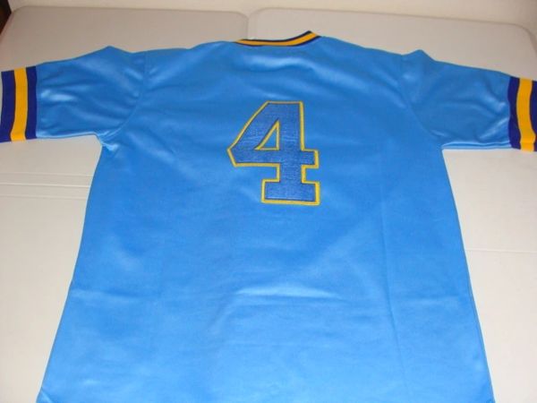 MILWAUKEE BREWERS JERSEY XL BLUE AND YELLOW XL