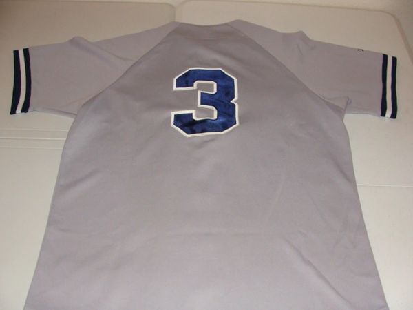 #3 BABE RUTH New York Yankees MLB OF/P Grey Throwback Jersey