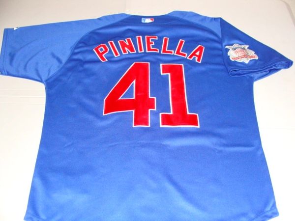#41 LOU PINIELLA Chicago Cubs MLB Manager Blue Throwback Jersey