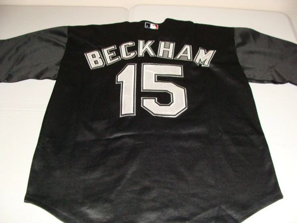 15 GORDON BECKHAM Chicago White Sox MLB Infielder Black Throwback