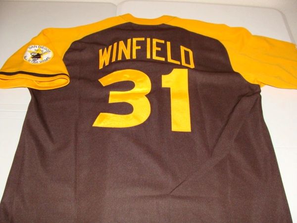 #31 DAVE WINFIELD San Diego Padres MLB OF Brown All-Star Throwback Jersey