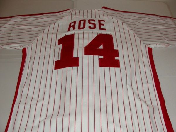 #14 PETE ROSE Philadelphia Phillies MLB Infielder White PS Throwback Jersey