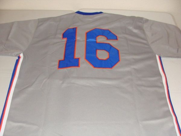 16 DOC GOODEN New York Mets MLB Pitcher Grey Throwback Jersey