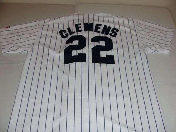 22 ROGER CLEMENS New York Yankees MLB Pitcher Grey Throwback Jersey