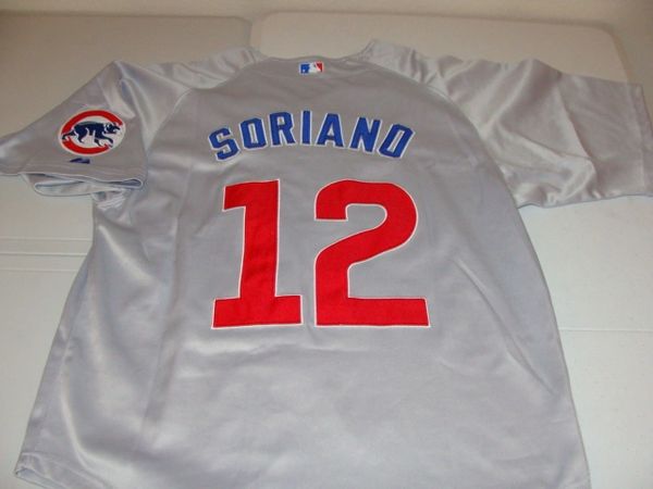 Mlb Chicago Cubs Pinstripe #12 Soriano Baseball Jersey