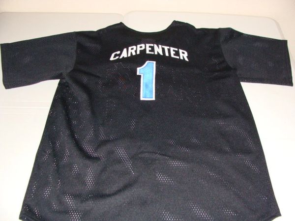 #1 CARPENTER New York Mets MLB Baseball Black Throwback Jersey