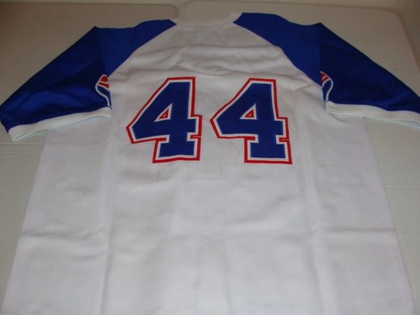 #44 HANK AARON Milwaukee/Atlanta Braves MLB OF White Mint Throwback Jersey