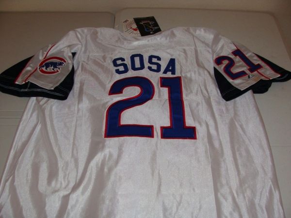 21 SAMMY SOSA Chicago Cubs MLB OF Blue Throwback Jersey