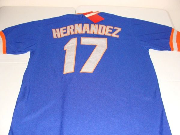 #17 KEITH HERNANDEZ New York Mets MLB 1B Blue Mint Throwback Jersey