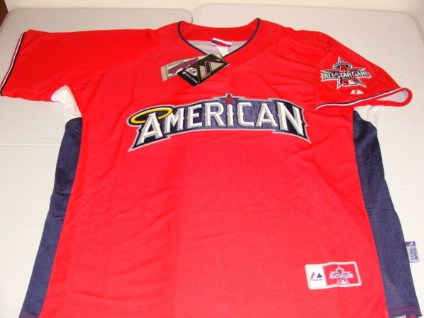 AMERICAN League MLB 2010 All-Star Game Red Mint Throwback Jersey