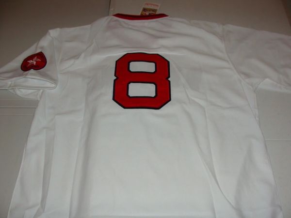 #8 CARL YASTRZEMSKI Boston Red Sox MLB OF/1B White Mint Throwback Jersey
