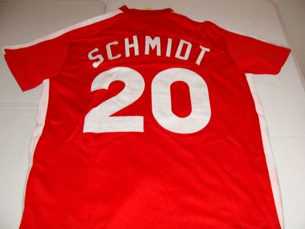 20 MIKE SCHMIDT Philadelphia Phillies MLB 3B White PS Throwback Jersey