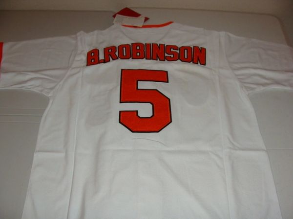 5 BROOKS ROBINSON Baltimore Orioles MLB 3B Grey Flannel Throwback Jersey