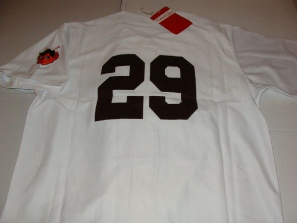 Throwback Satchel Paige St Louis Browns Mens Size Large Baseball Jersey