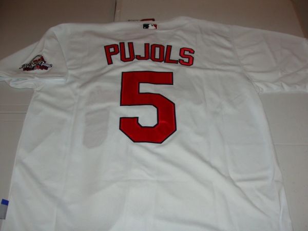 Men's St. Louis Cardinals #5 Albert Pujols Authentic Blue Cooperstown  Throwback Baseball Jersey