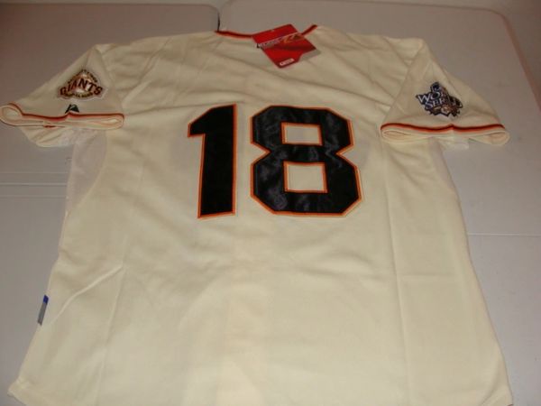 18 MATT CAIN San Francisco Giants MLB Pitcher Cream 2010 WS Mint Throwback  Jersey