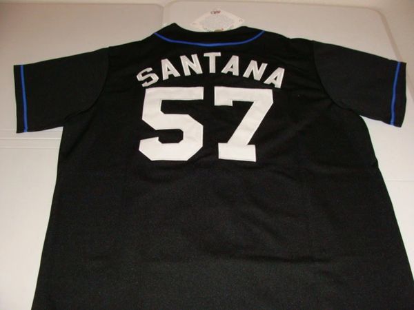 57 JOHAN SANTANA New York Mets MLB Pitcher White Throwback Jersey