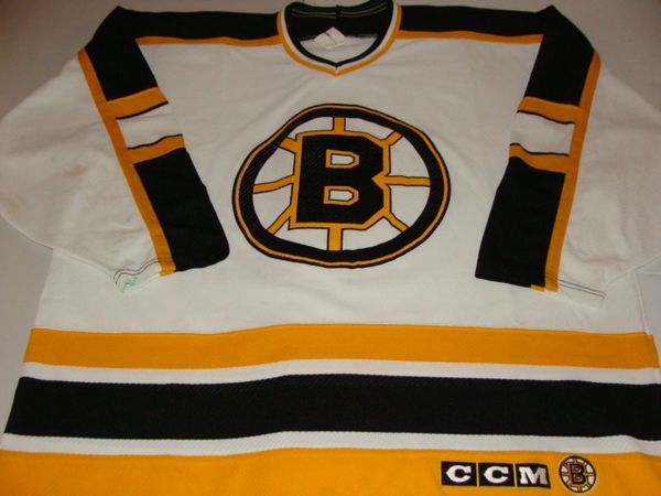 BOSTON Bruins NHL Hockey White Throwback Team Jersey